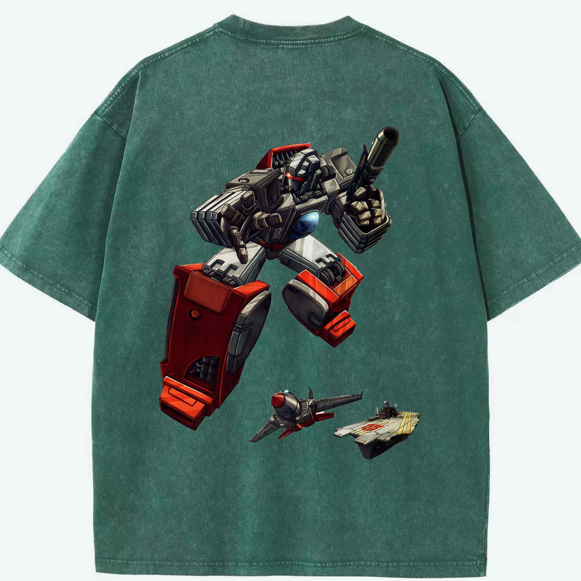 （画像用）  綿100% ヴィンテージ風 半袖Tシャツ（背面プリント）